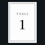 Black and White Classic Minimalist Table Number<br><div class="desc">Black and White,  fully customisable table numbers. **PLEASE NOTE: To order,  simply adjust your table number and add each number to your cart separately. Then check out once you are finished.</div>