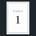 Black and White Classic Minimalist Table Number<br><div class="desc">Black and White,  fully customisable table numbers. **PLEASE NOTE: To order,  simply adjust your table number and add each number to your cart separately. Then check out once you are finished.</div>