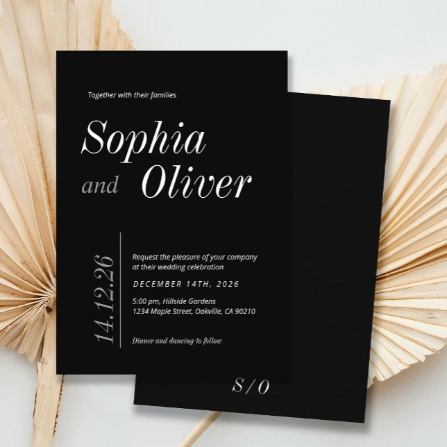 Black and White Classic Minimalistic Typography Invitation (Creator Uploaded)