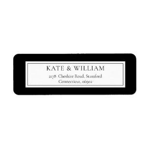 Black And White Classic Modern Return Address