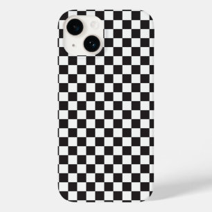 Black And White Classic Retro Chequered Pattern Case-Mate iPhone 14 Case