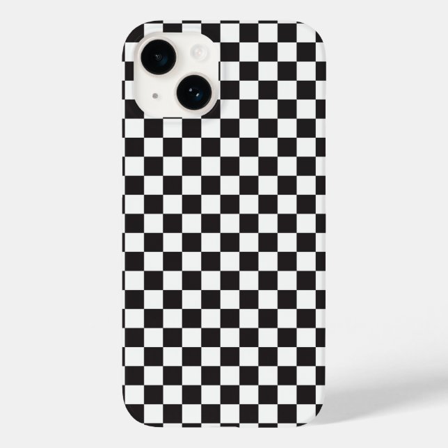 Black And White Classic Retro Chequered Pattern Case-Mate iPhone Case (Back)