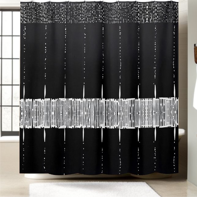 Black and White Classy Shower Curtain Style 1  (Creator Uploaded)