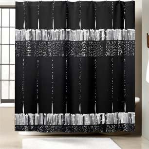 Black and White Classy Shower Curtain Style 2