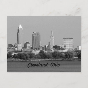 Black and White Cleveland OH Postcard