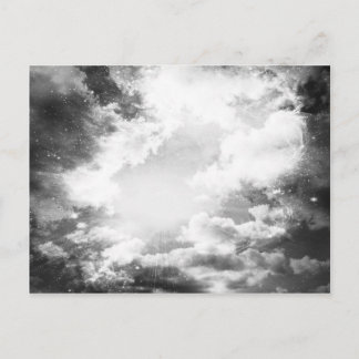 Black and White Clouds Light Postcard