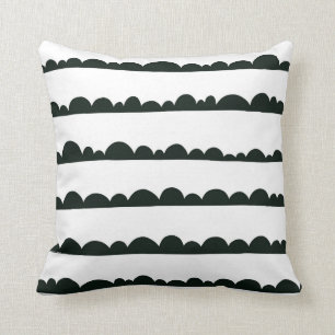 Black and White Clouds Pillow