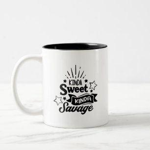 Black and White Coffee Mug with Quote