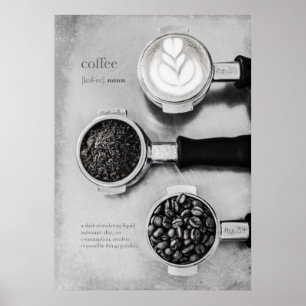 Black And White Coffee Poster