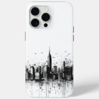 Black and White Contemporary City Skyline