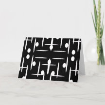 Black and white contemporary note card