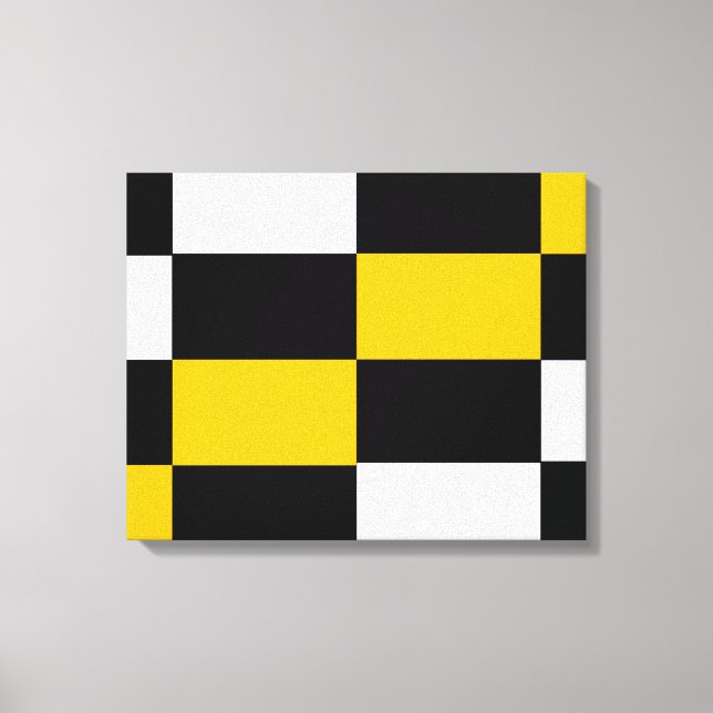 black and white contrast canvas print (Front)