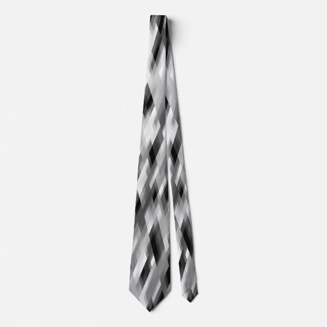 Black and White COOL Pattern Tie (Front)