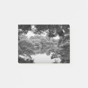 Black and white, cool, unique nature and lake post-it notes