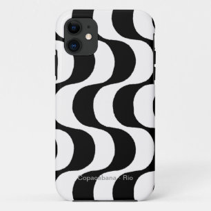 black and white copacabana, RJ iPhone 11 Case