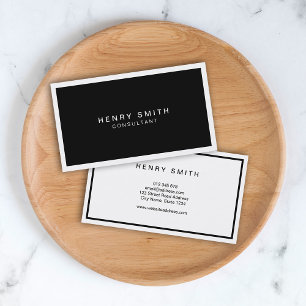 Black and White Corporate Modern Professional Business Card