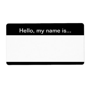 Black and White Corporate Name Tag - Label
