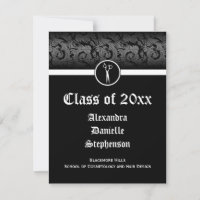 Black and White Cosmetology School Graduation