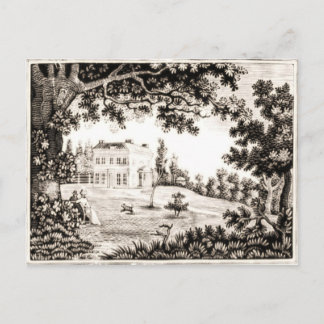 Black and White Country House Postcard