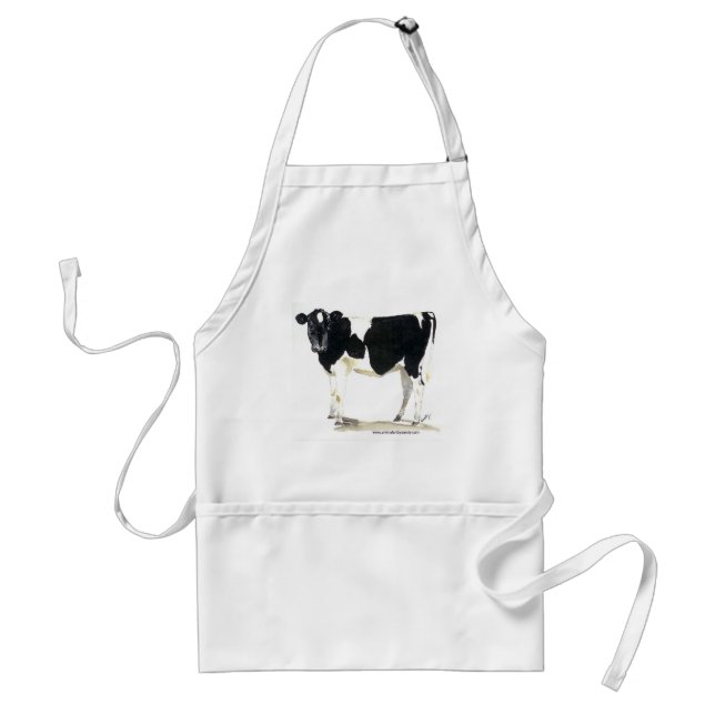 black and white cow apron (Front)