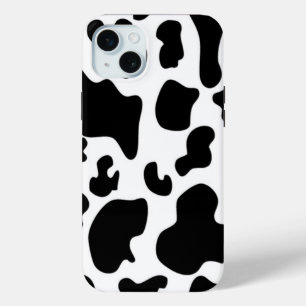 Black and White Cow iPhone 15 Mini Case