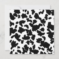 Black And White Cow Hide Fur Pattern