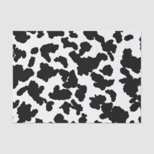 Black And White Cow Hide Fur Pattern Tissue Paper
