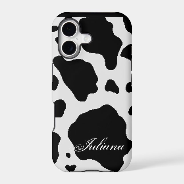 Black and White Cow Hide Pattern iPhone 5 Case (Back)