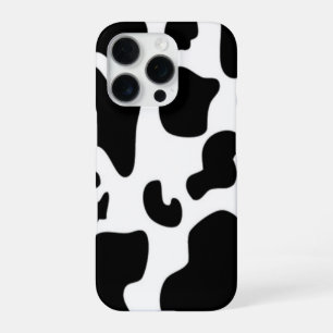 Black and White Cow iPhone 16 Pro Case