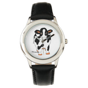 Black and White Cow Kid's Watch