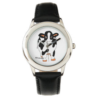 Black and White Cow Kid's Watch