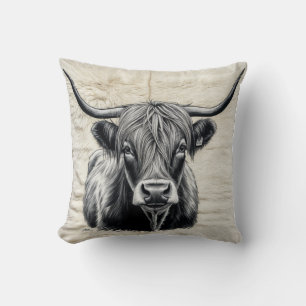 Black and White Cow Kilim Pillow for a Cosy, Orien