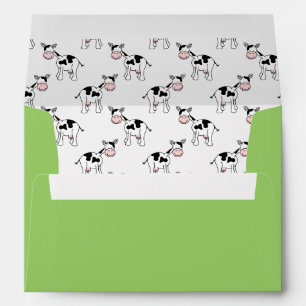 Black and White Cow Pattern. Envelope