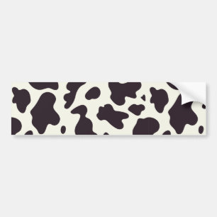 Black and White Cow Pattern Print  Bumper Sticker