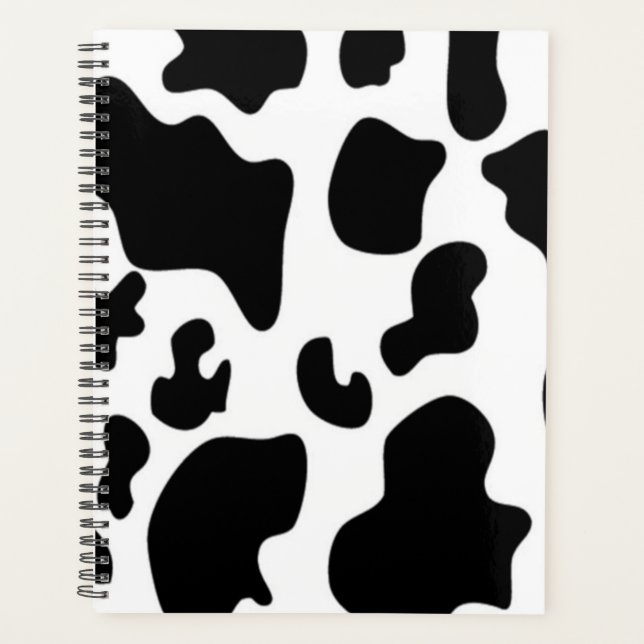Black and White Cow Planner (Front)