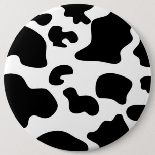 Black and White Cow print 6 Cm Round Badge