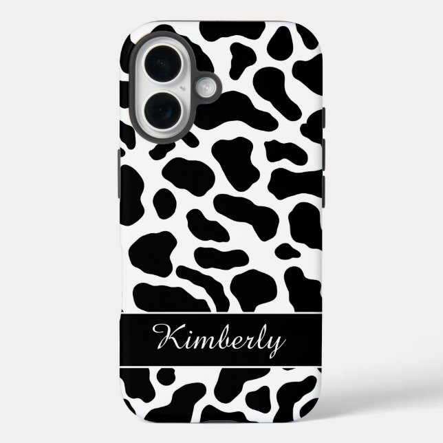 Black and White Cow Print  Case-Mate iPhone Case (Back)