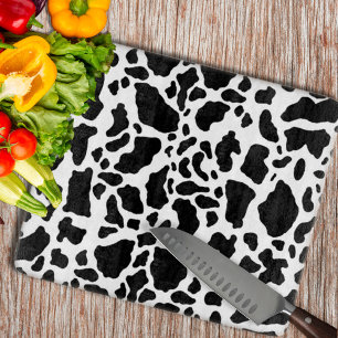 Black and White Cow Print Cutting Board