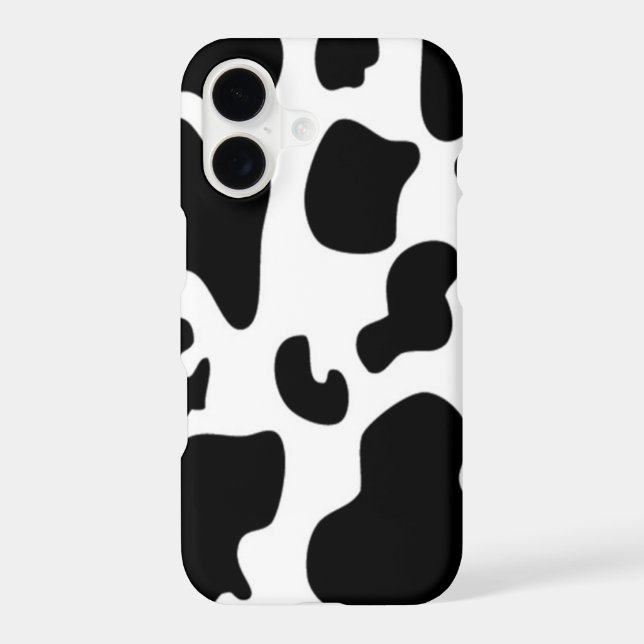 Black and White Cow print iPhone Case (Back)