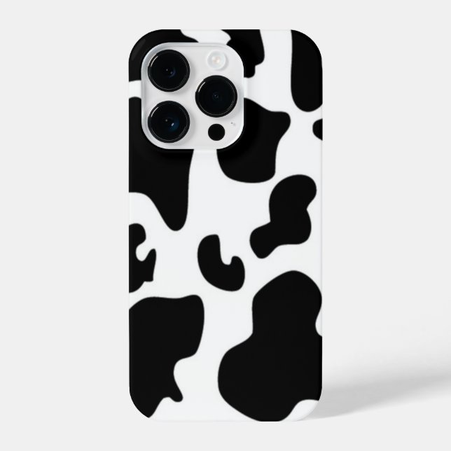 Black and White Cow print iPhone Case (Back)