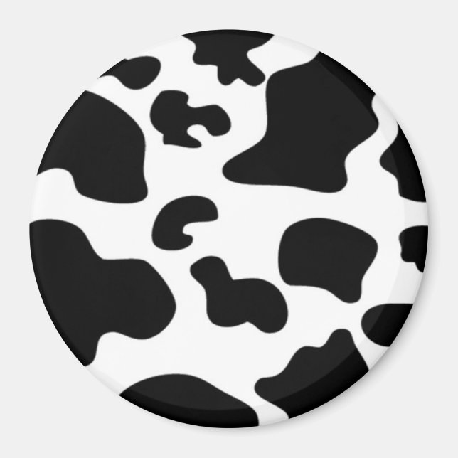 Black and White Cow print Magnet (Front)