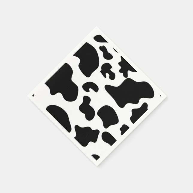 Black and White Cow print Napkin (Corner)