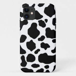black and white cow print pattern iPhone 11 case