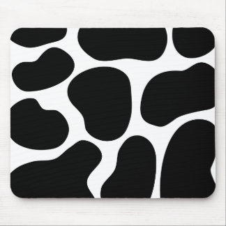 Black and White Cow Print Pattern. Mouse Mat