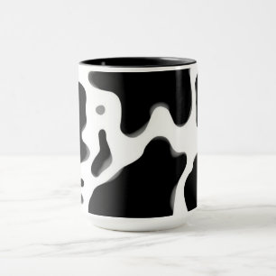 Black and White Cow Print Pattern   Trendy Animal  Mug