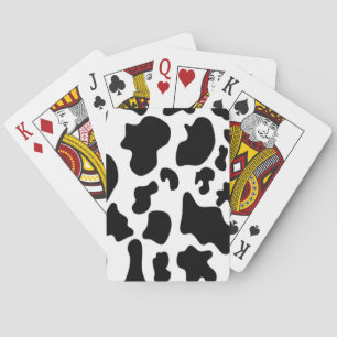 Black and White Cow print Playing Cards