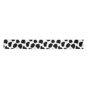Black And White Cow Print Satin Ribbon