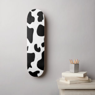 Black and White Cow print Skateboard