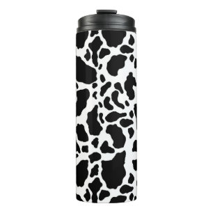 Black and White Cow Print Thermal Tumbler