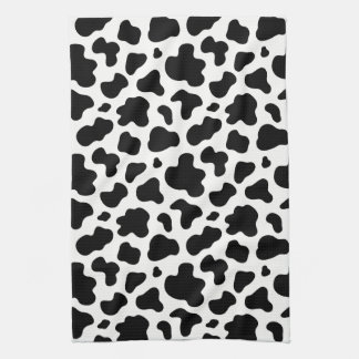 Black And White Cow Print Western Cowboy Southern Tea Towel